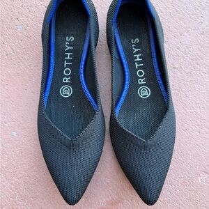 Rothy's Black and Blue Women's Flats